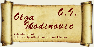 Olga Ikodinović vizit kartica